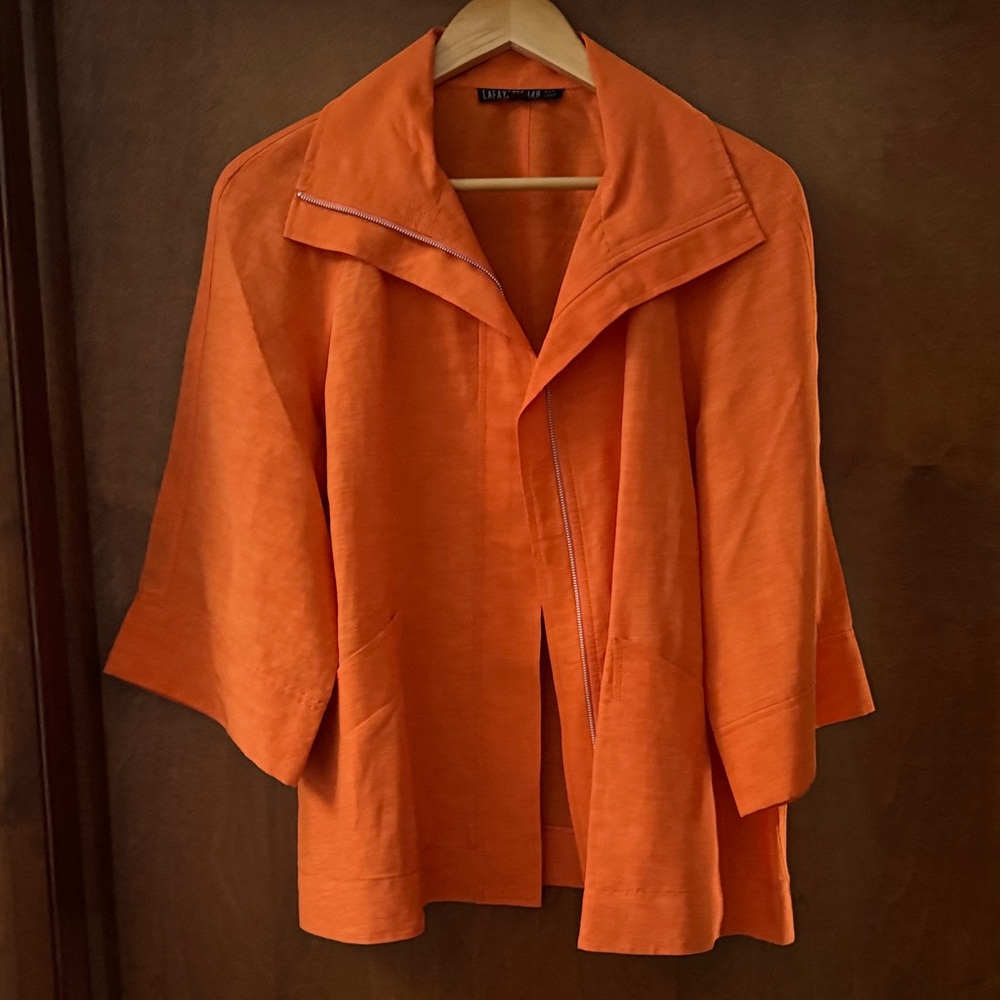 Lafayette 148 New York Vibrant Orange Jacket
